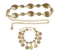 1 Chaîne De Taille Vintage Et 1 Bracelet Vintage, Chaîne De Taille En Métal Tendance, Chaîne De Taille Pour Femme, Accessoires Vestimentaires, Bijoux Vintage, Chaîne De Taille De Chemise.