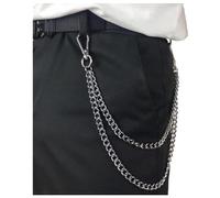 1 chaîne en acier inoxydable, chaîne de pantalon en acier inoxydable pour accrocher des clés ou un portefeuille sur un pantalon, convient aux femmes ou/et aux hommes (argent)