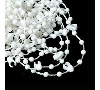 1 chaîne inférieure de store vertical de 10 m avec 100 clips - Chaîne de store verticale, chaîne inférieure de persienne - Pièces de réparation pour stores verticaux de 89 mm (10 m de long, blanc)