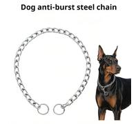 1. Chaîne P pour chien, collier en métal pour chien, collier à chaîne P anti-explosion, collier pour animal de compagnie, chaîne plate, collier anti-morsure pour chien, chaîne pour animal de compagnie