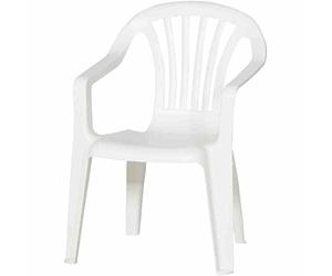 1 chaise en polypropylène pour enfant de 36,5 x 40 x 52 cm, blanche