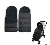 1 Chancelière 90x40 cm tissu polaire doux fermeture éclair centrale noir pour poussette et siège auto .