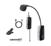 1 Channel UHF Wireless Flute Clip Microphone System Clip-on Instrument Mic for Performance Practice Recording