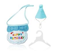 1 chapeau d'anniversaire pour chien et 1 serviette de salive pour chien, chapeau de fête pour animaux de compagnie, accessoires de fête d'anniversaire pour animaux de compagnie, kit de décoration