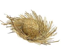 1 chapeau de paille Beachcomber hawaïen pour déguisement de déguisement avec bords effilochés pour enterrement de vie de garçon, fête sur la plage