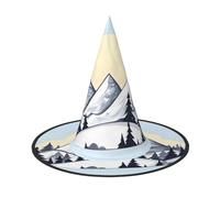1 chapeau de sorcière blanc des montagnes enneigées pour Halloween, accessoire de jeu de scène