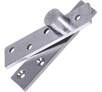 1 charnière de meuble pivotante à 360 degrés en acier inoxydable avec tige excentrique pour pivot supérieur et inférieur - Longueur de porte inférieure : 95 mm