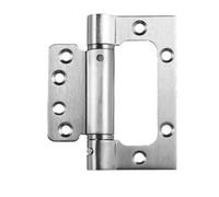 1 charnière de porte invisible à fermeture automatique, sans fente, à ressort automatique(Steel color,4inch)