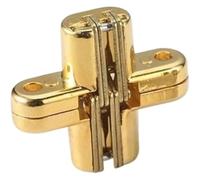 1 charnière invisible 8x42 mm, en croix dissimulée, roulement à 180° avec vis for porte pliante/fenêtre, meubles monter soi-même(Gold)