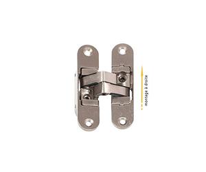 1 Charnière Invisible "KLOSE besser" - 3D Aluminium. Couleur Inox Satiné. - Droite