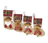 1 Chaussette de Noël avec grelots 21.5 x 14 cm REF/20132 Modèle aléatoire - ptit clown G