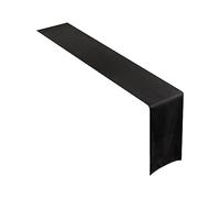 1 chemin de table en satin de 30,5 x 274,3 cm de long et chemin de table lisse en tissu de soie pour mariage, banquet, réception, anniversaire, décoration de fête (noir, taille unique)