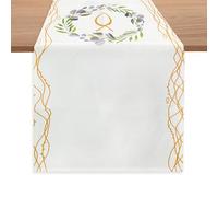 1 chemin de table, nappe de communion, décoration de table en lin, chemin de table long pour baptême, fête prénatale, décoration