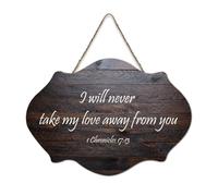 1 Chronicles 17:13 I Will Never Take My Love Away From You, écriture, Shipped from Idaho Panneau de bienvenue en bois rustique pour porte d'entrée, porche, mur, école, salle de classe, club de café