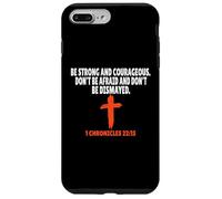 1 Chroniques 22:13 Écriture des versets de la Bible Coque pour iPhone 7 Plus/8 Plus