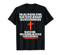 1 Chroniques 29:11 Écriture des versets de la Bible T-Shirt