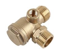 1 clapet anti-retour for compresseur d'air, 3 ports, filetage externe en cuivre, connecteur de clapet anti-retour, 20 x 20 x 10 mm