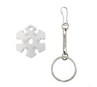 1 clé à rayons, outil multifonction à 7 voies, outil de vélo en acier inoxydable, ajusteur de noyau de valve compact et portable, porte-clés pour réparation d'entretien de vélo