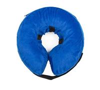 1 collier de protection gonflable doux réglable élastique pour animal domestique chien chat récupération anti-morsure bleu