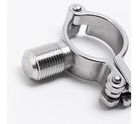 1 collier de serrage sanitaire robuste Tri Clamp - Acier inoxydable 304, forme trèfle, avec écrou papillon for raccord à virole TC(51mm)