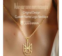 1 Collier pendentif à fermoir de graines de melon avec logo personnalisé, simple et élégant, unique en son genre, convient pour un port quotidien, cadeau pour les fêtes (le motif du même nom n'est pas