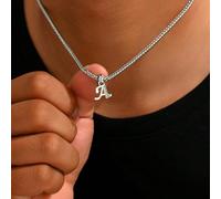1 collier pendentif de 26 lettres élégant, luxueux, élégant et noble avec initiales en cadeau pour votre petit ami L,M,S,H,A,T,O,X,B,C,D,E,F,G,I,J,K,N,P,Q,R,U,V,W,Y,ZAcier inoxydable