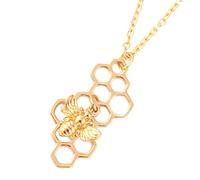 1 collier ras du cou pour femme avec pendentif nid d'abeille, collier ras du cou, bijou de Saint-Valentin, joli traité