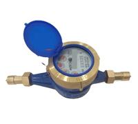 1 compteur d'eau à jets multiples à palettes rotatives DN15 DN20 DN25 mécanique(DN25-Brass)