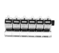 1. Compteur manuel en acier inoxydable à 6 unités | Clicker industriel à 4 chiffres pour le suivi des événements et la production de précision