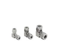 1 connecteur à double virole en acier inoxydable 304 pour compresseur de 6 mm, 8 mm, 10 mm, 12 mm, coupleur de tube de tuyau, raccord à compression d'air (1/4")