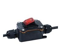 1 connecteur de câble électrique en ligne avec interrupteur à bascule KCD4 24 V 220 V, boîte de jonction étanche IP65 for extérieur, prise 2/4 voies(2 Head Green light,30A_PG13.5 SCREW STYLE_24 V)