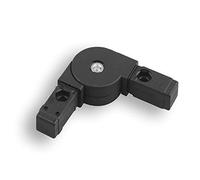 1 connecteur de tuyau carré articulé plastique/polyamide noir (30x30x2,0mm / angle 45-200°, 2 broches)