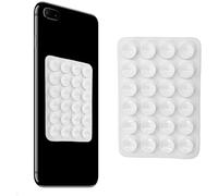 1 coque de téléphone à ventouse blanche en silicone, support adhésif, multifonction, antidérapant, mini tapis à ventouse en silicone, accessoires de téléphone portable pour téléphones portables,