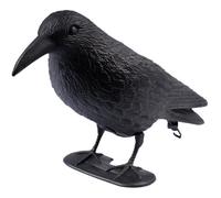 ARTECSIS Corbeau factice en Plastique / 38x13x12,5cm, Noir/Antipigeon, Effaroucheur