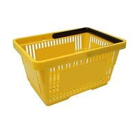 1 corbeille de vente en plastique avec anse 20 litres 40cm gerbable jaune