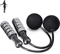 1 Corde À Sauter Sans Corde D'entraînement Noire Pour Le Fitness, Corde À Sauter Sans Fil Lestée Réglable Pour Hommes Femmes Enfants