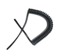 1 cordon à ressort bou lexible secteur enroulé 18AWG 22cm noir