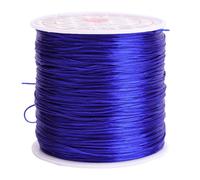 1 cordon élastique de 50 m pour bracelets à perles, 0,8 mm, fil élastique en nylon, fil pour la fabrication de bijoux, bricolage, artisanat, colliers, porte-clés, emballage cadeau, bleu roi