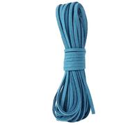 1 cordon en cuir synthétique - 5 m x 3 mm - Pour macramé - Pour bracelets, fabrication de bijoux, bricolage, colliers, emballage cadeau, lac bleu