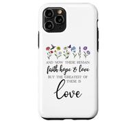 1 Corinthians 13:13 Bible Verse Christian Faith Hope Love Coque pour iPhone 11 Pro
