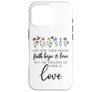 1 Corinthians 13:13 Bible Verse Christian Faith Hope Love Coque pour iPhone 16 Pro