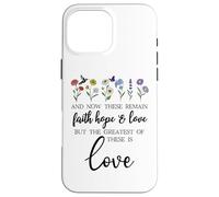 1 Corinthians 13:13 Bible Verse Christian Faith Hope Love Coque pour iPhone 16 Pro Max