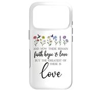 1 Corinthians 13:13 Bible Verse Christian Faith Hope Love Coque pour iPhone 17 Pro