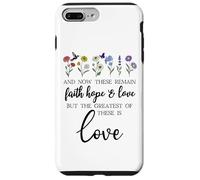 1 Corinthians 13:13 Bible Verse Christian Faith Hope Love Coque pour iPhone 7 Plus/8 Plus