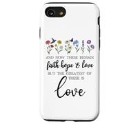 1 Corinthians 13:13 Bible Verse Christian Faith Hope Love Coque pour iPhone SE (2020) / 7/8