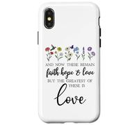 1 Corinthians 13:13 Bible Verse Christian Faith Hope Love Coque pour iPhone X/XS