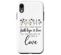 1 Corinthians 13:13 Bible Verse Christian Faith Hope Love Coque pour iPhone XR