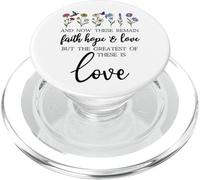 1 Corinthians 13:13 Bible Verse Christian Faith Hope Love PopSockets PopGrip pour MagSafe