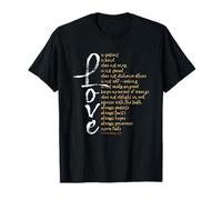 1 Corinthians 13 Verset de la Bible Love is Patient Love is Kind T-Shirt
