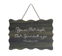 1 Corinthians 3:16 You Are God's Temple God's Spirit Dwells in You Plaque murale imprimée en bois rustique Décoration murale Cadeau 15,2 x 25,4 cm